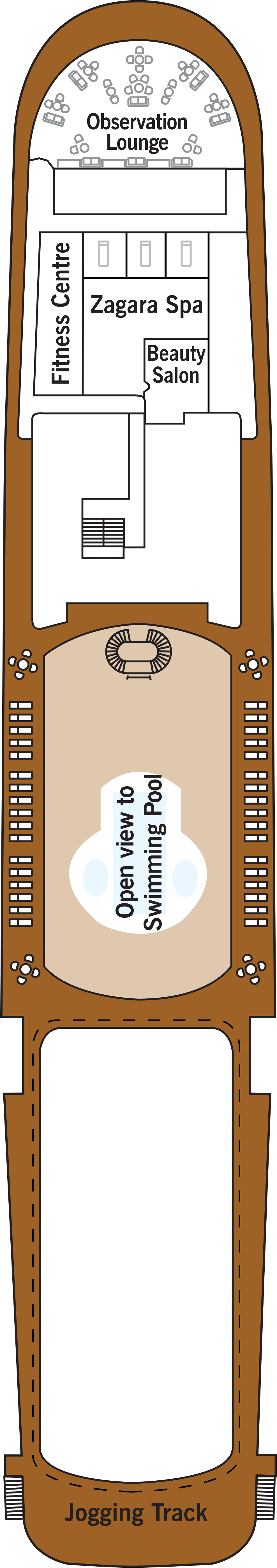 Deck 9 deck plan for Silver Wind