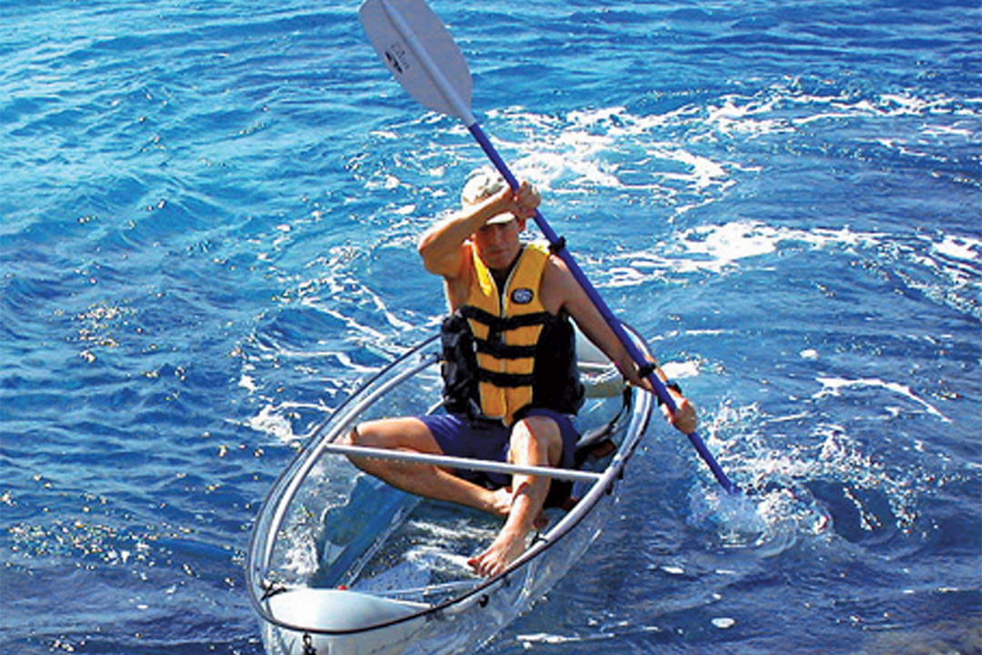  Kayaking during a <em>Silver Wind</em> cruise.