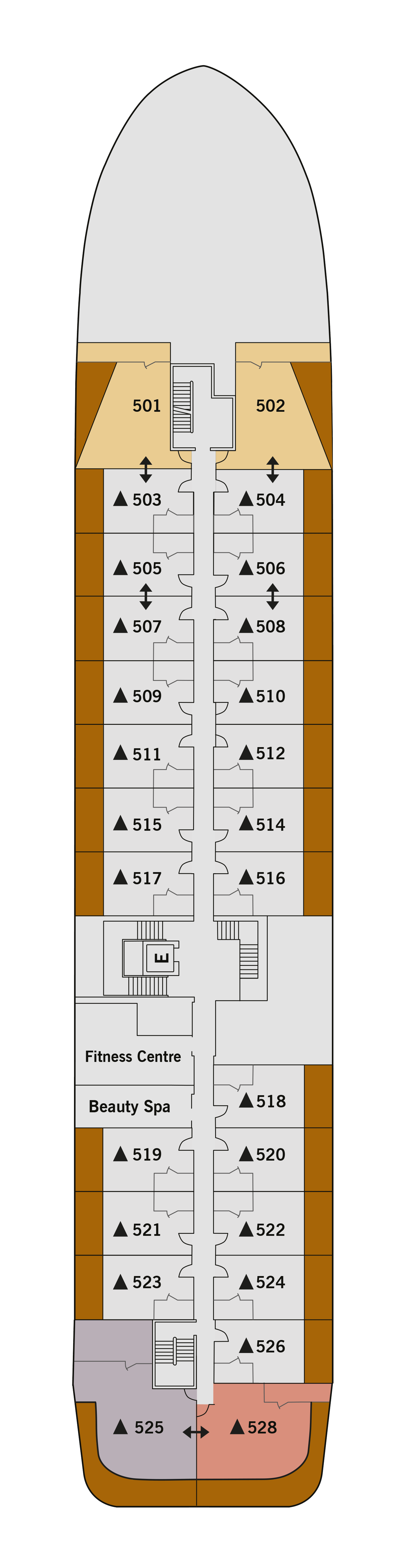 Deck 5 deck plan for Silver Origin