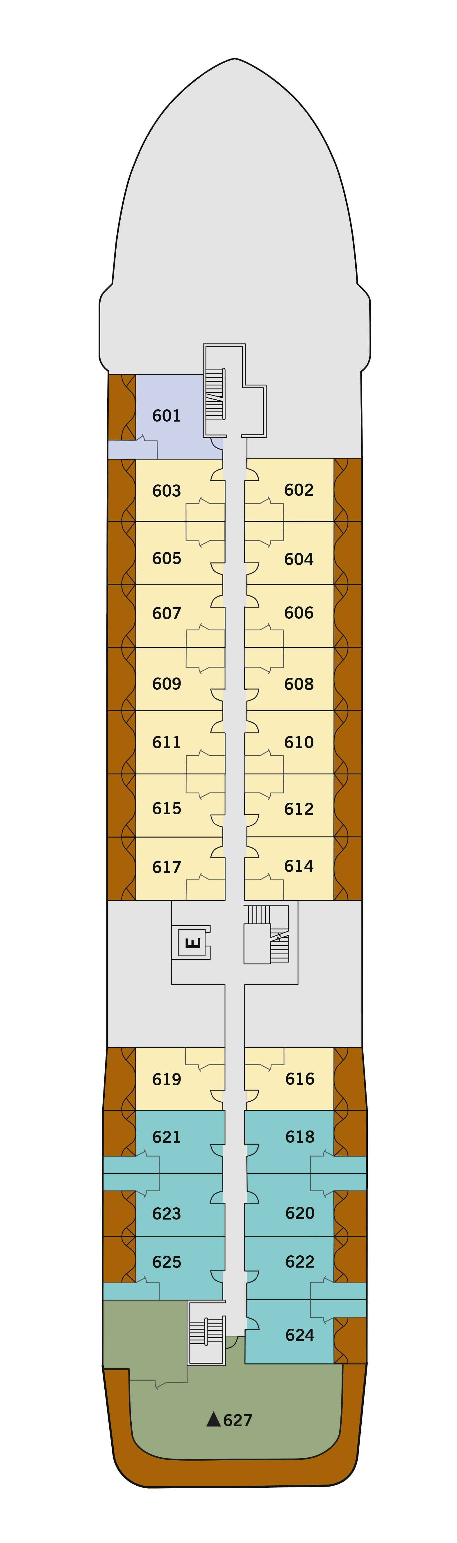 Deck 6 deck plan for Silver Origin