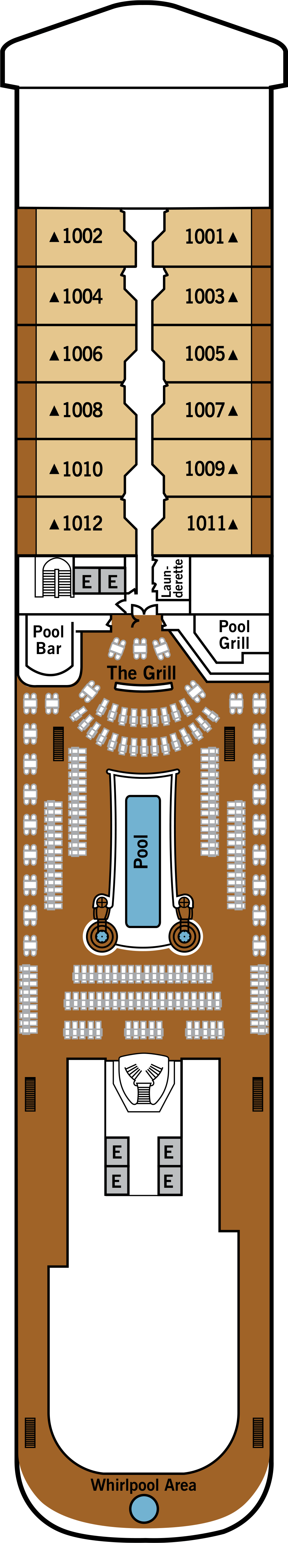 Deck 10 deck plan for Silver Moon