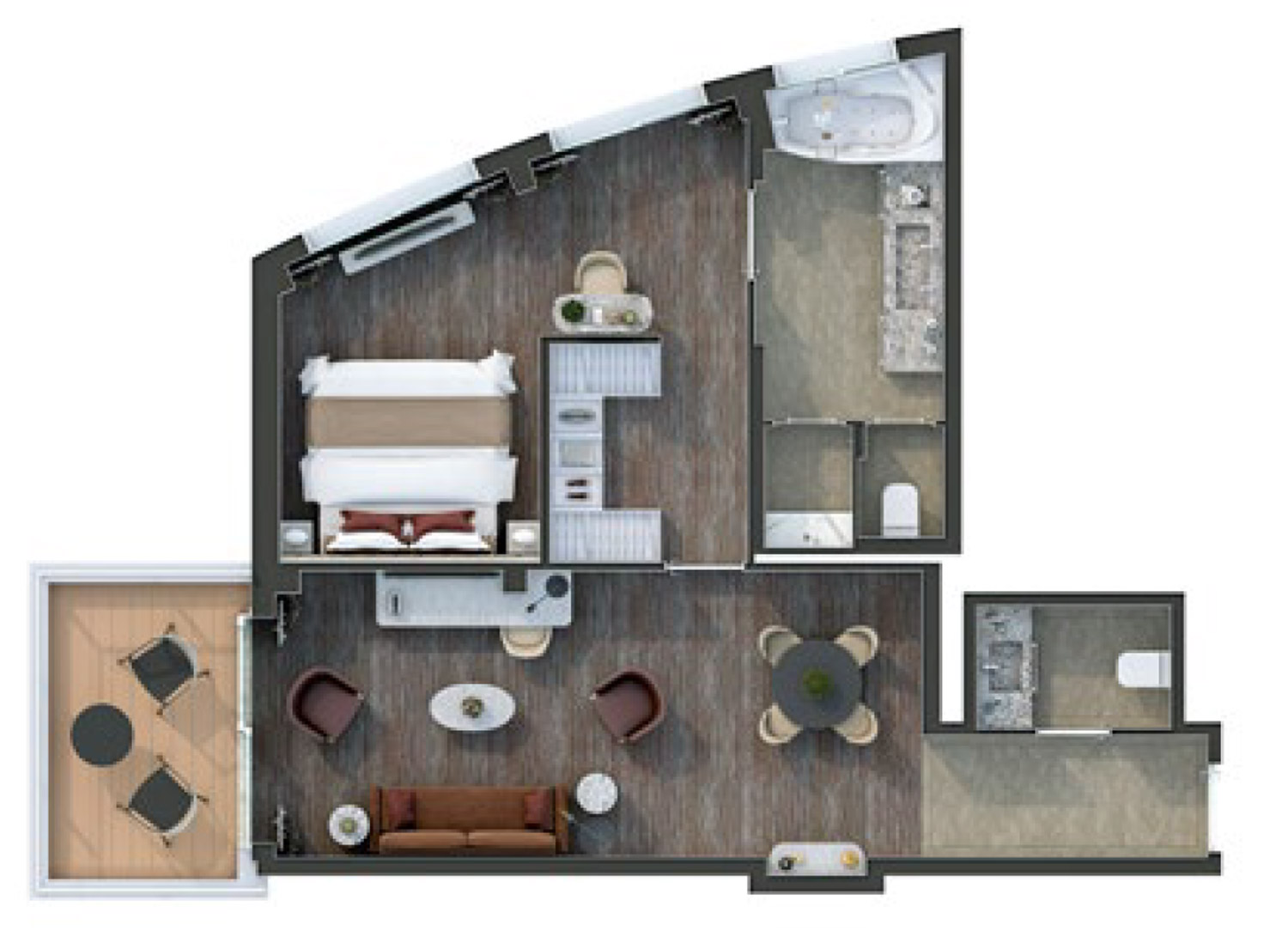 Junior Grand Suite JG One-Bedroom Schematic