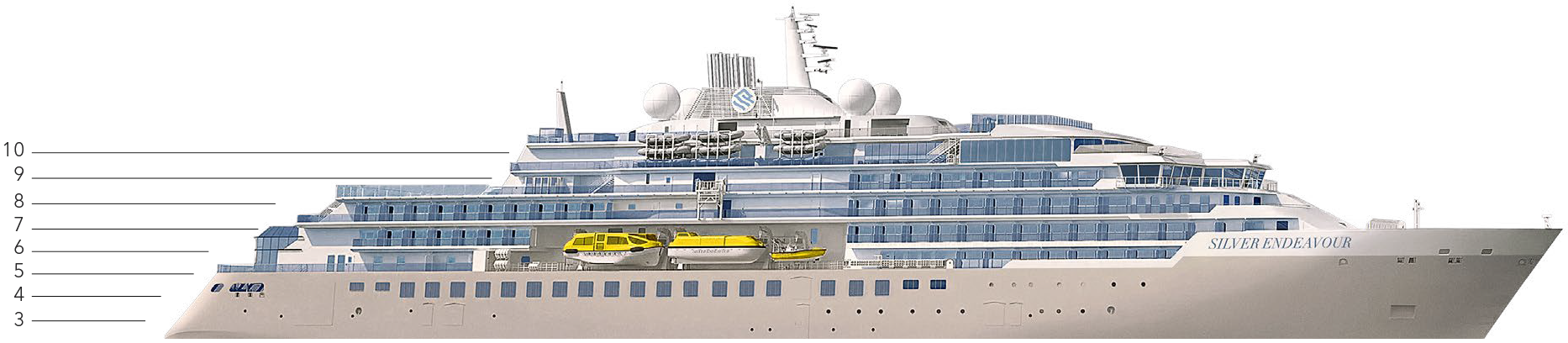 Where Deck 3 is on Silver Endeavour