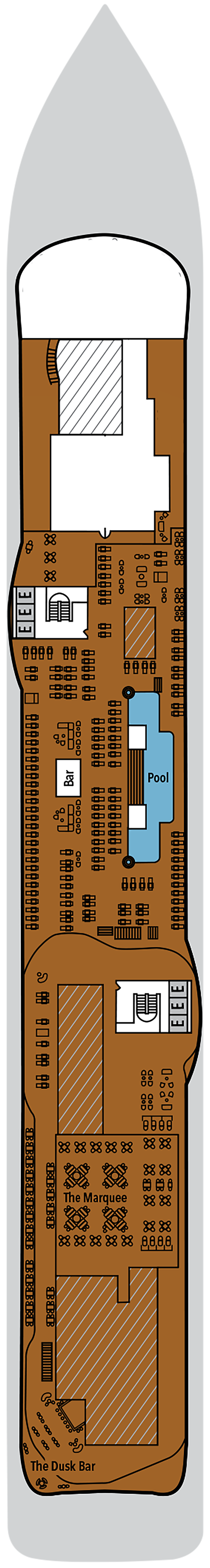 Deck 10 deck plan for Silver Ray