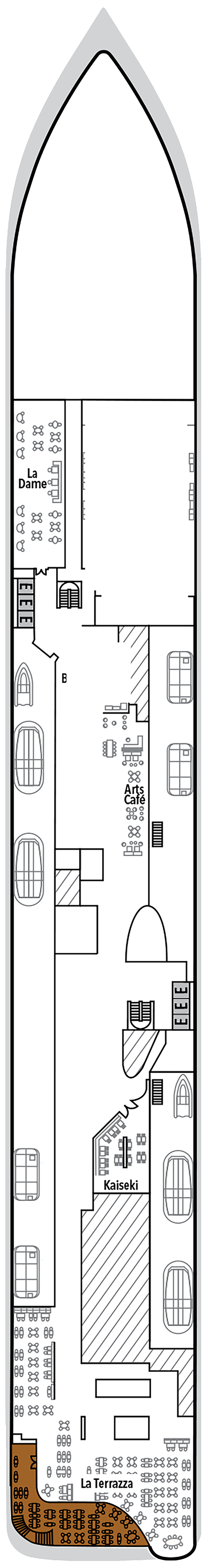 Deck 4 deck plan for Silver Ray