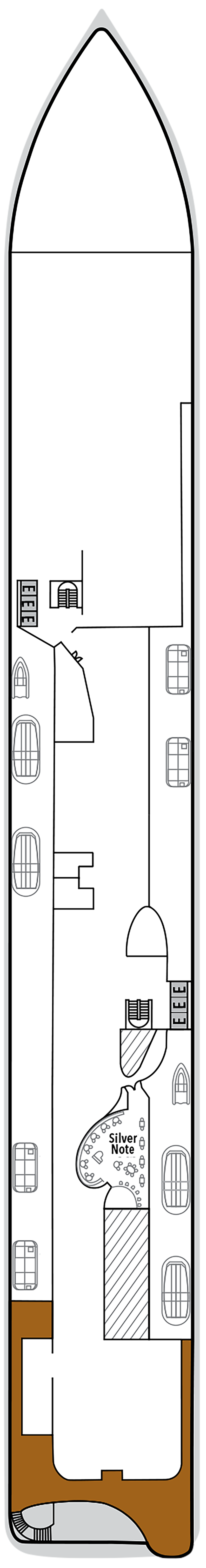 Deck 5 deck plan for Silver Ray