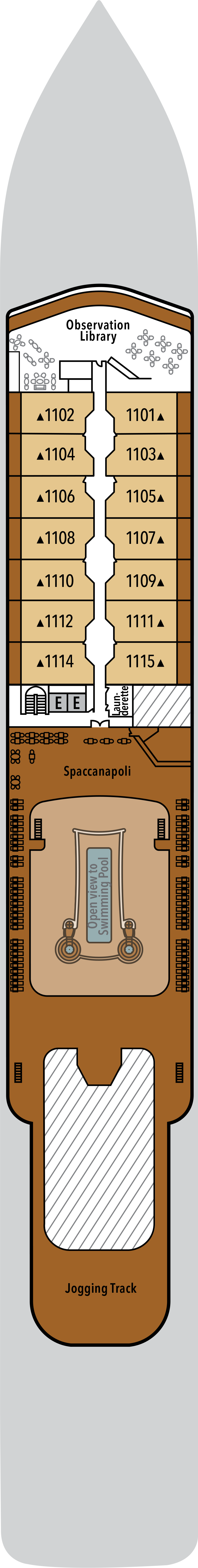 Deck 11 deck plan for Silver Dawn