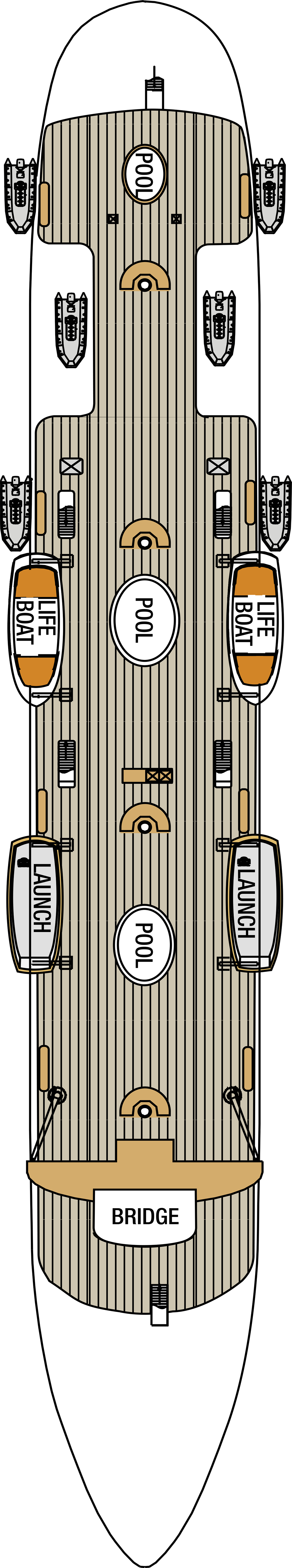 Sun (Deck 4) deck plan for Royal Clipper