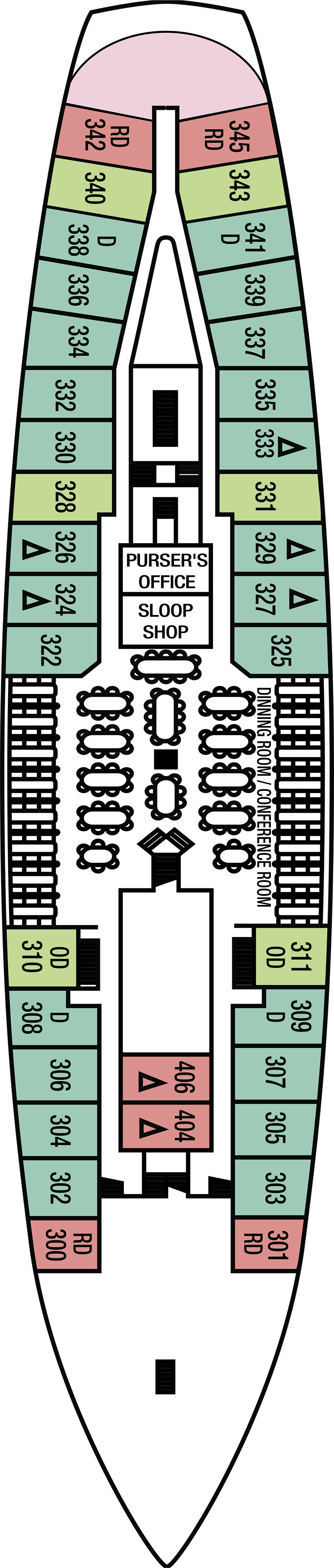 Clipper (Deck 2) deck plan for Star Clipper