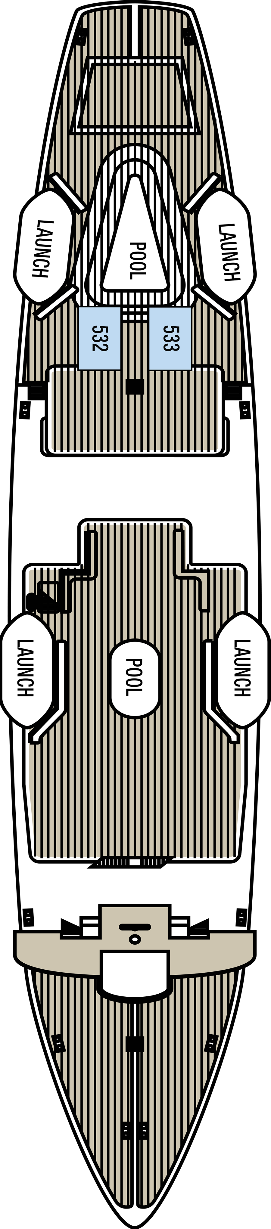 Sun (Deck 4) deck plan for Star Clipper