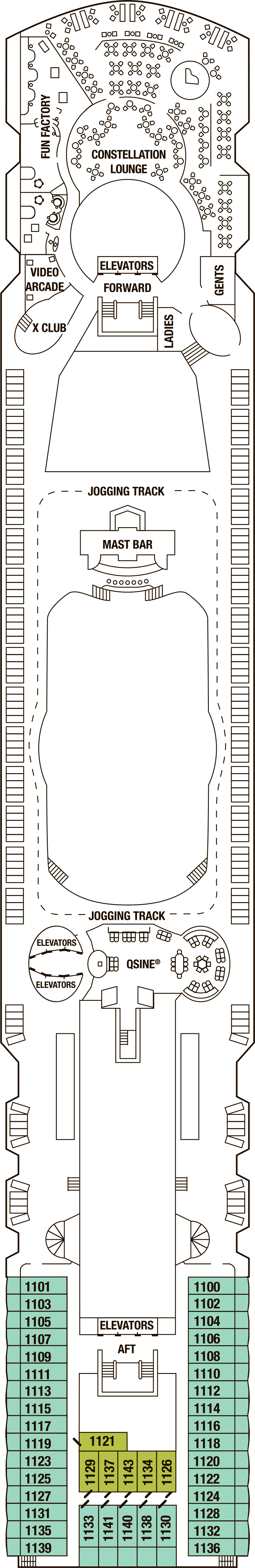 Deck 11 deck plan for Celebrity Infinity