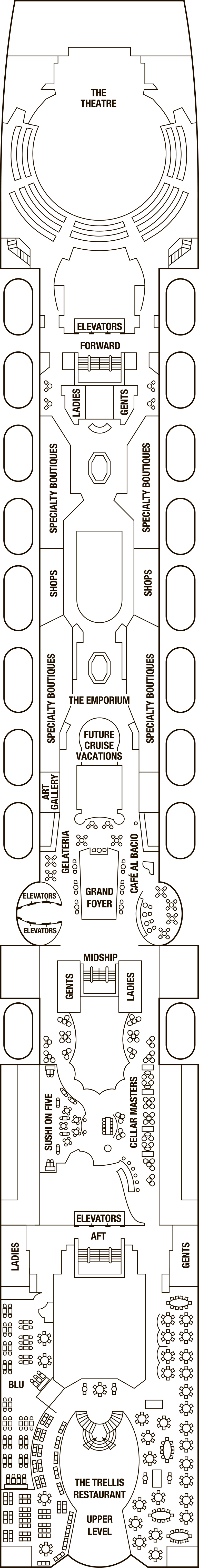 Deck 5 deck plan for Celebrity Infinity