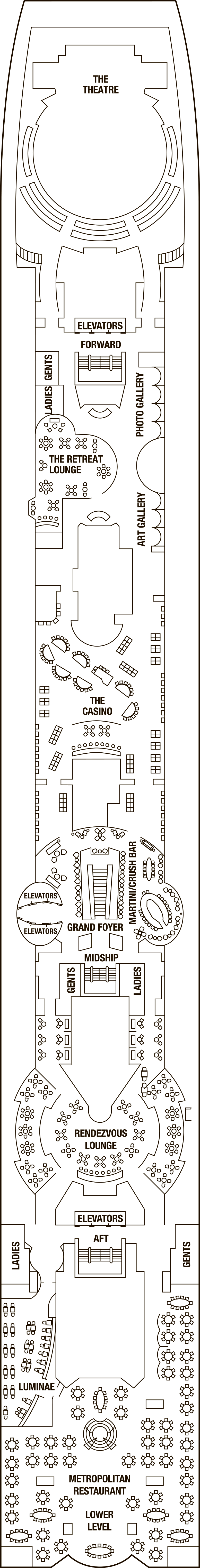 Deck 4 deck plan for Celebrity Millennium