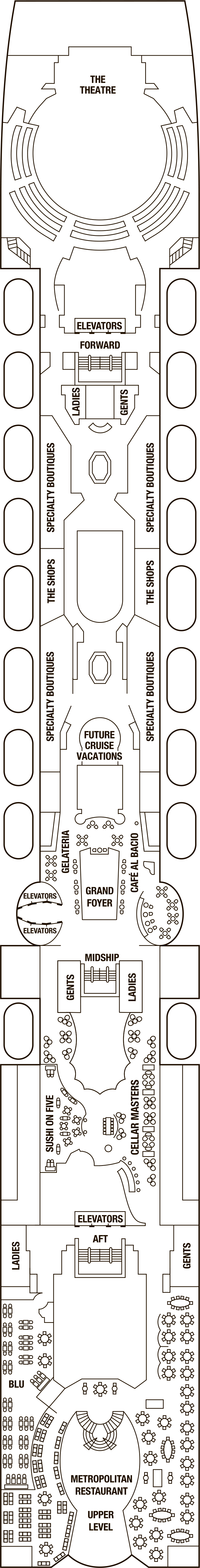 Deck 5 deck plan for Celebrity Millennium
