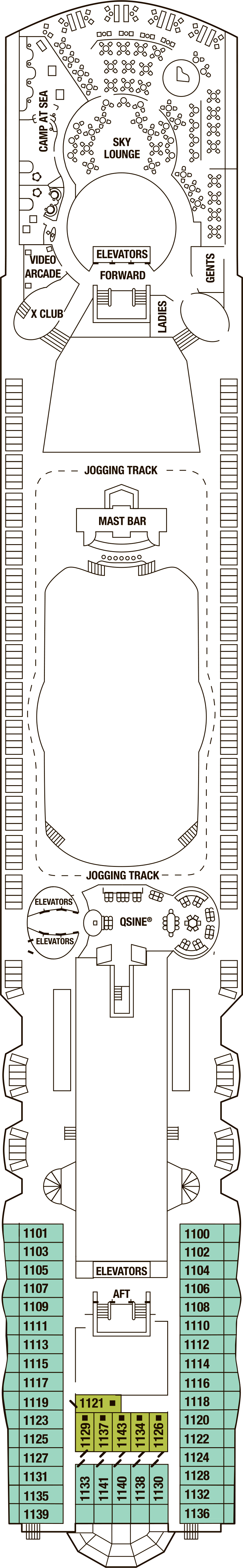 Deck 11 deck plan for Celebrity Summit