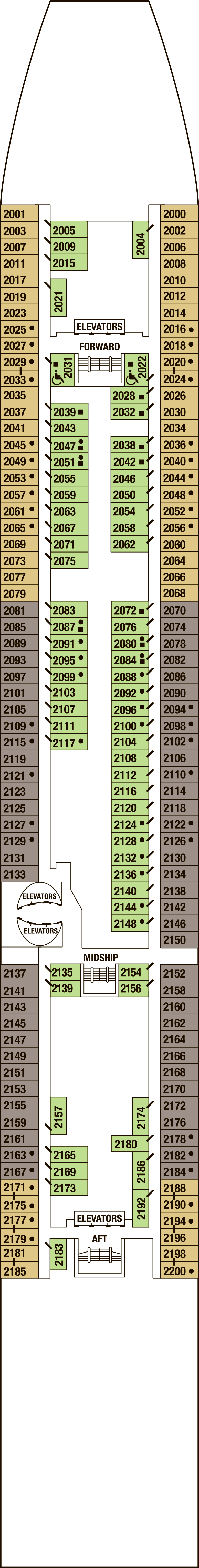 Deck 2 deck plan for Celebrity Summit