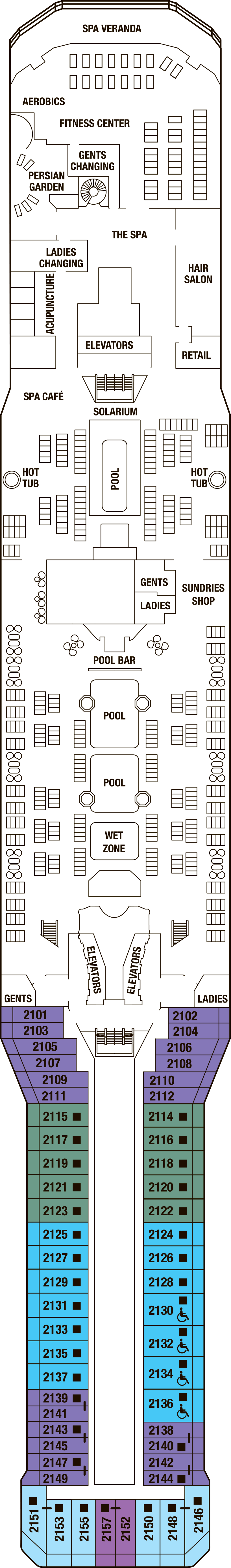 Deck 12 deck plan for Celebrity Solstice