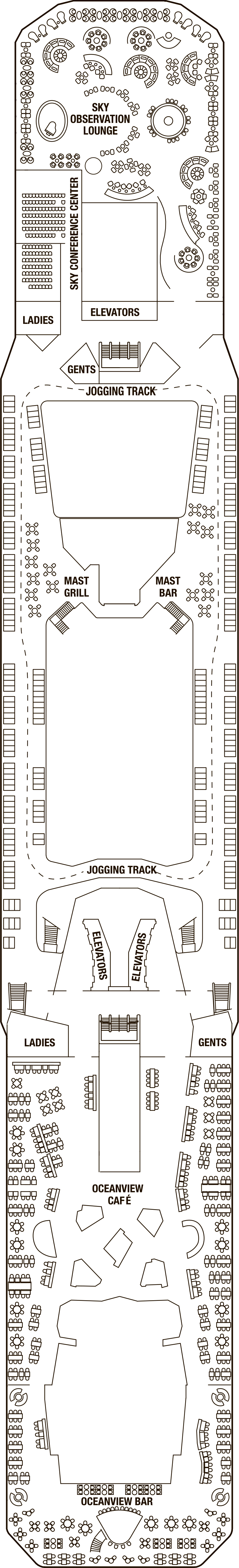 Deck 14 deck plan for Celebrity Solstice