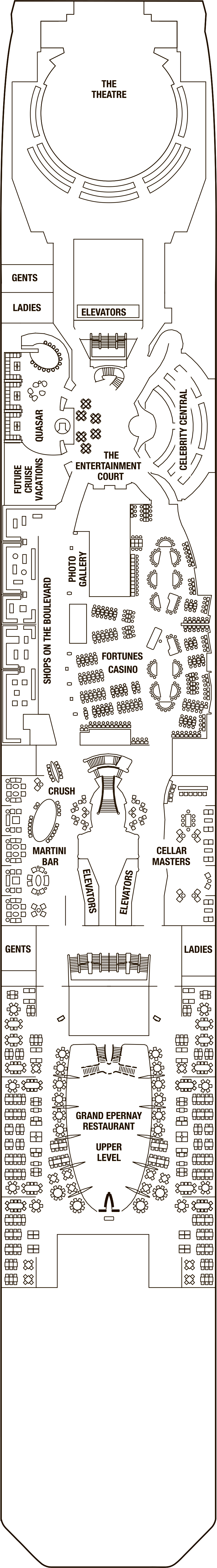 Deck 4 deck plan for Celebrity Solstice