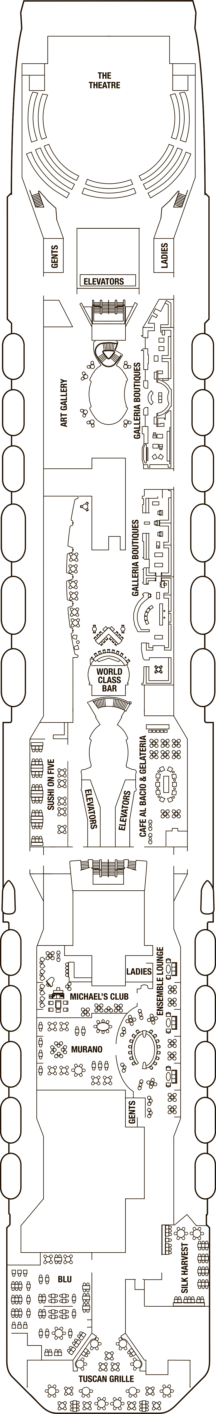Deck 5 deck plan for Celebrity Solstice