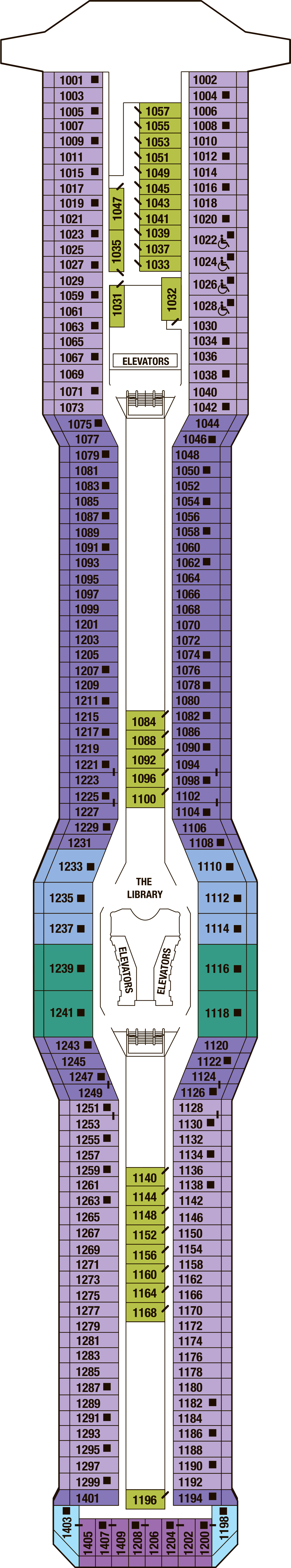 Deck 10 deck plan for Celebrity Eclipse