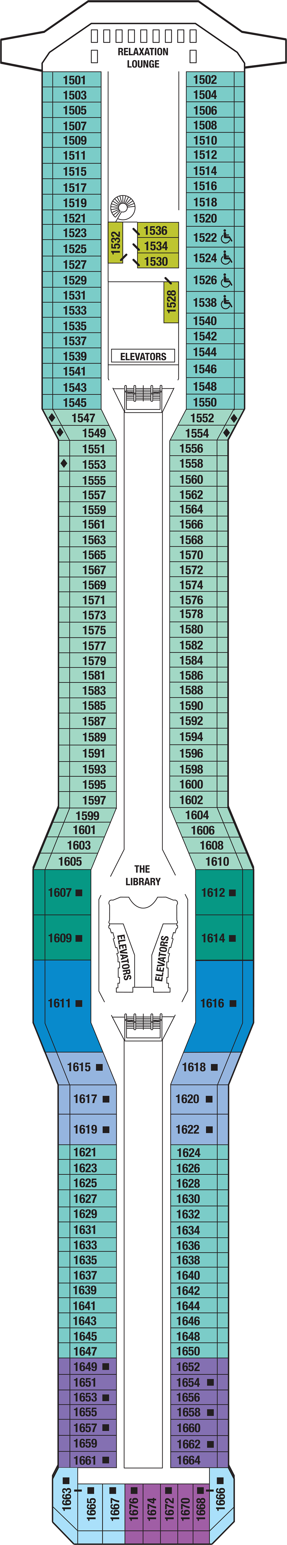 Deck 11 deck plan for Celebrity Eclipse