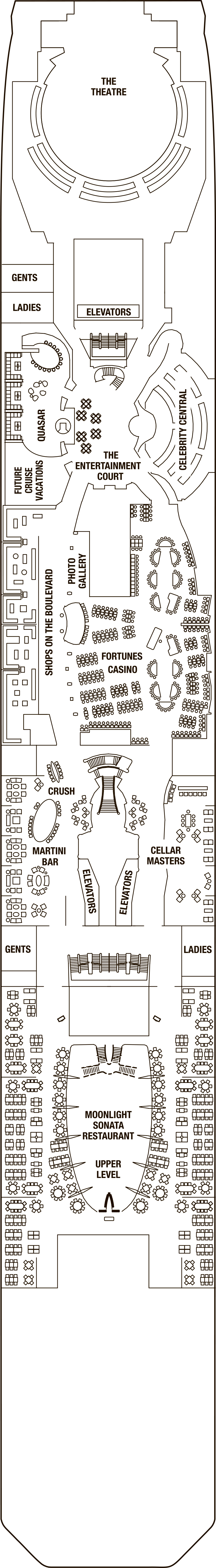Deck 4 deck plan for Celebrity Eclipse