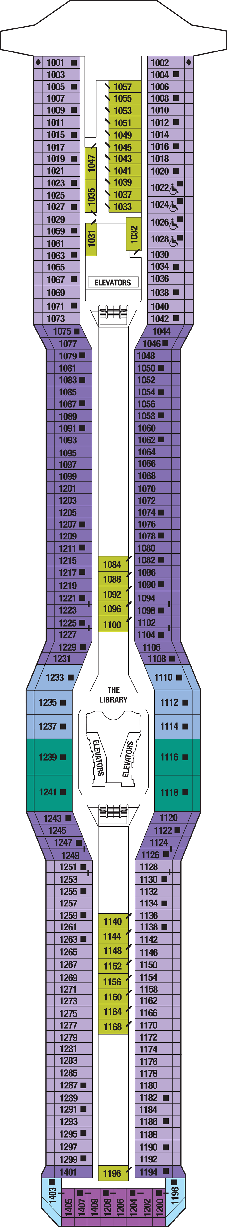 Deck 10 deck plan for Celebrity Equinox