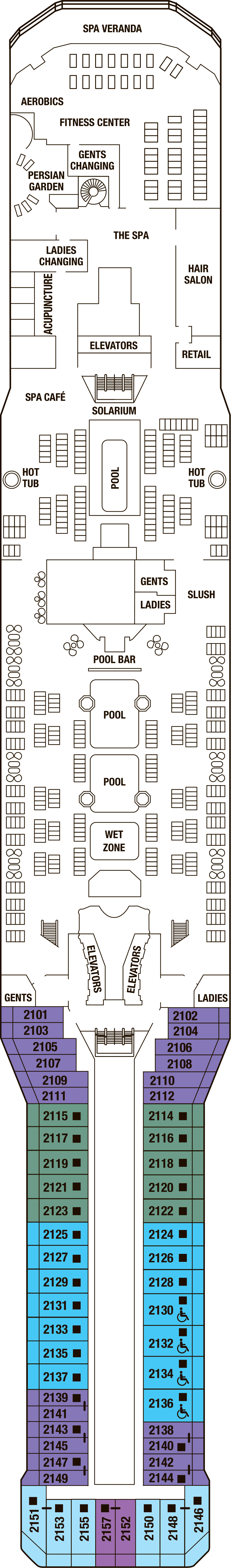 Deck 12 deck plan for Celebrity Equinox