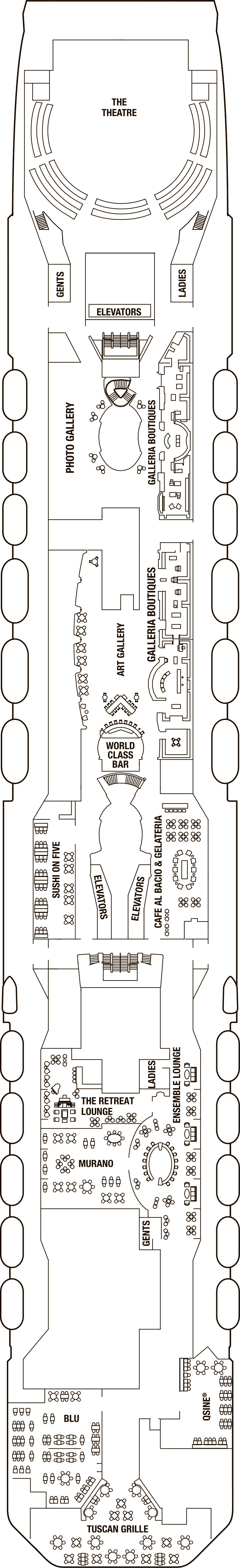 Deck 5 deck plan for Celebrity Equinox