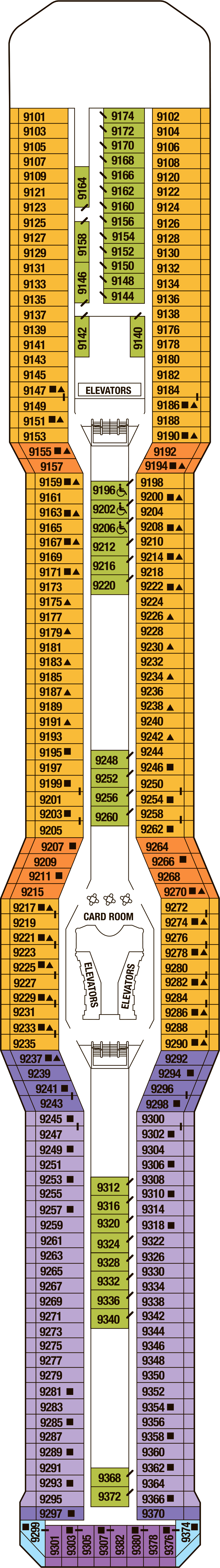 Deck 9 deck plan for Celebrity Equinox