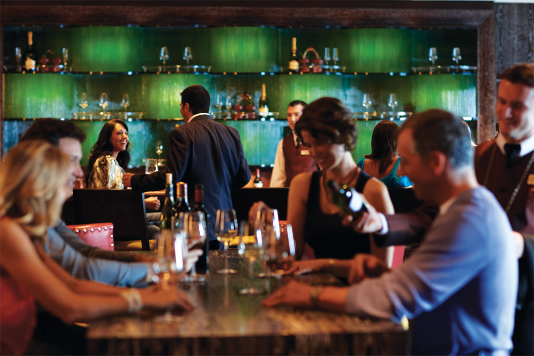  At Cellar Masters wine bar, you can taste exquisite wines from all over the world. 