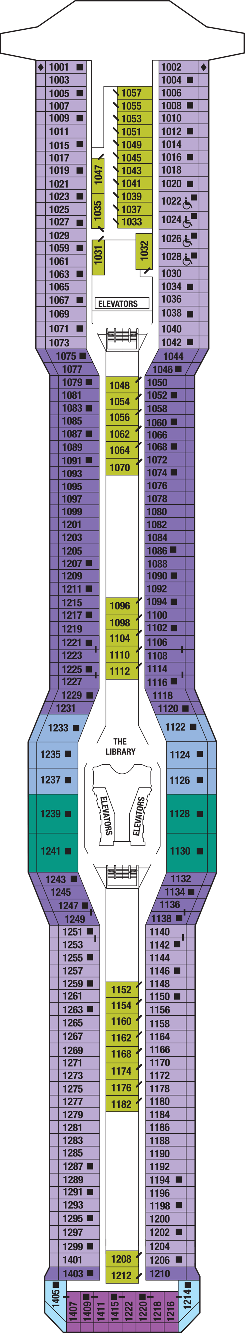 Deck 10 deck plan for Celebrity Reflection