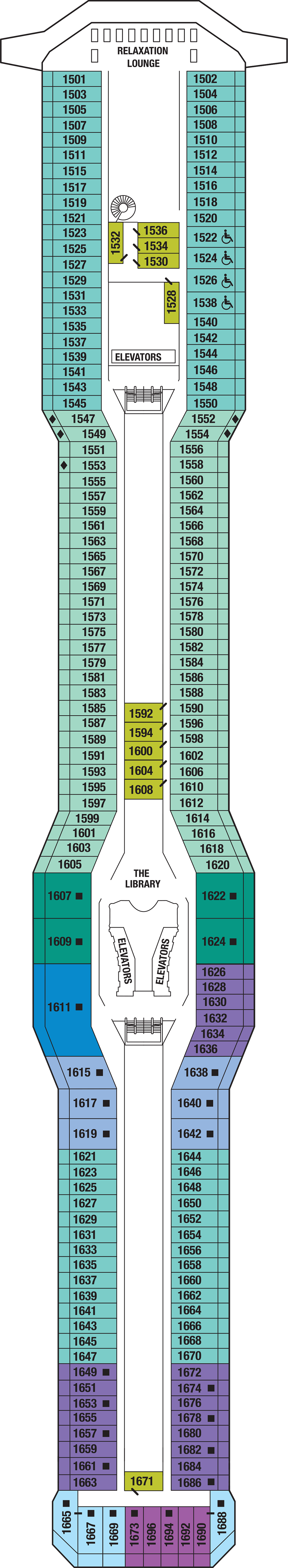 Deck 11 deck plan for Celebrity Reflection
