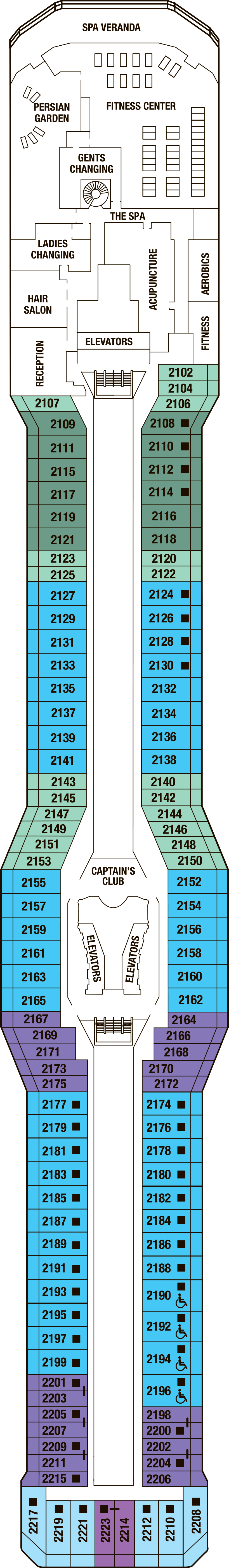 Deck 12 deck plan for Celebrity Reflection