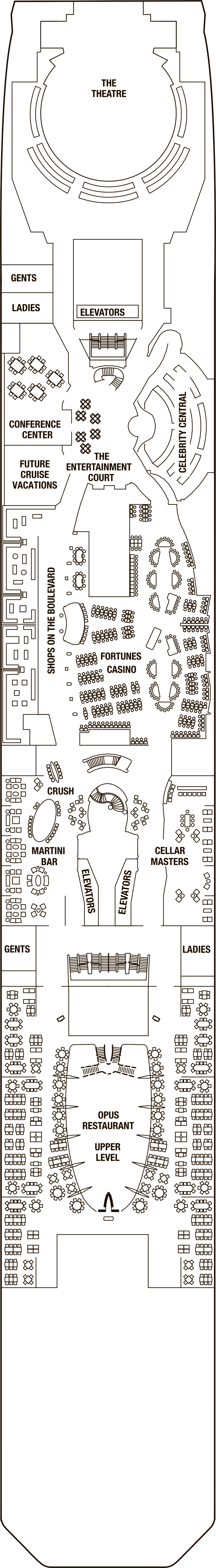 Deck 4 deck plan for Celebrity Reflection