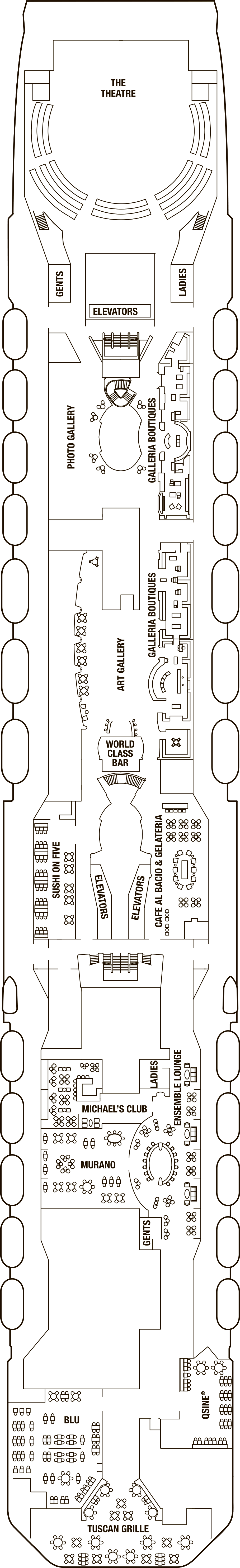 Deck 5 deck plan for Celebrity Reflection