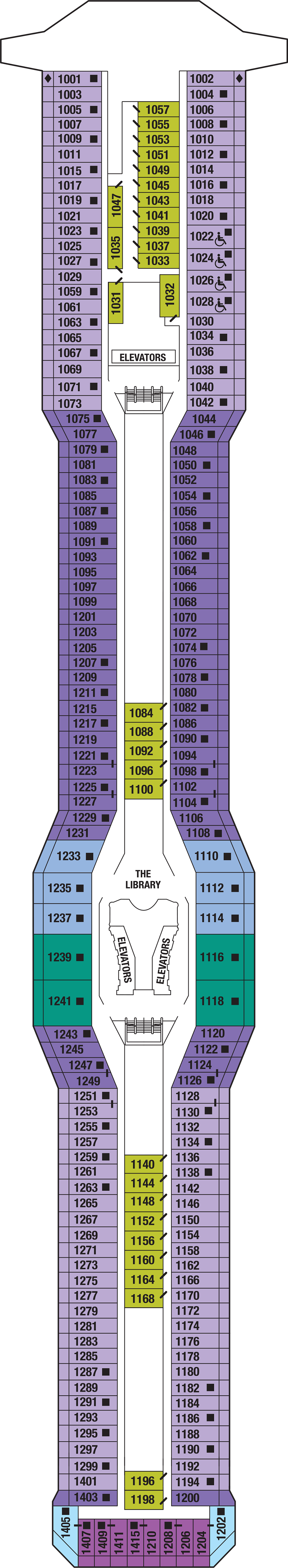 Deck 10 deck plan for Celebrity Silhouette