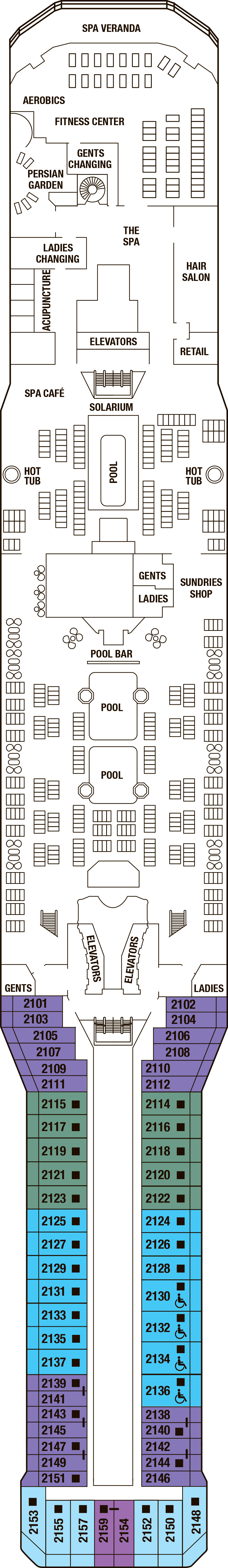 Deck 12 deck plan for Celebrity Silhouette