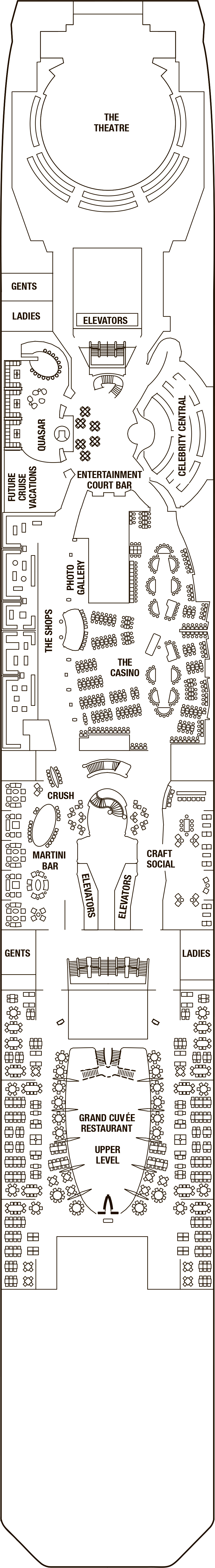Deck 4 deck plan for Celebrity Silhouette