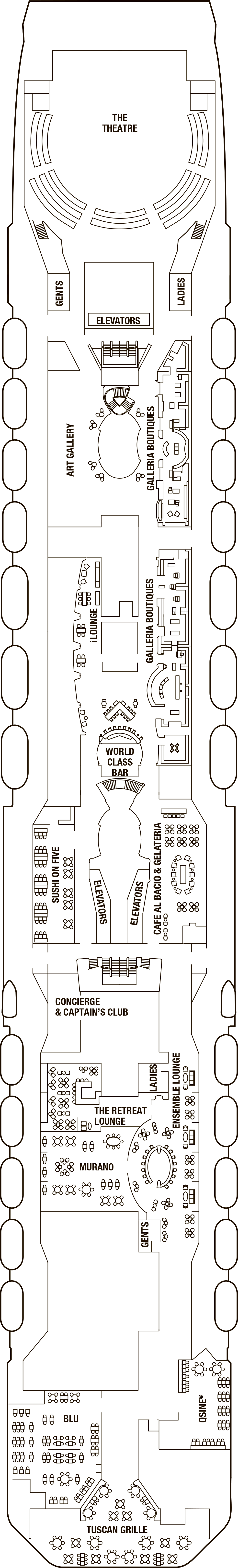 Deck 5 deck plan for Celebrity Silhouette