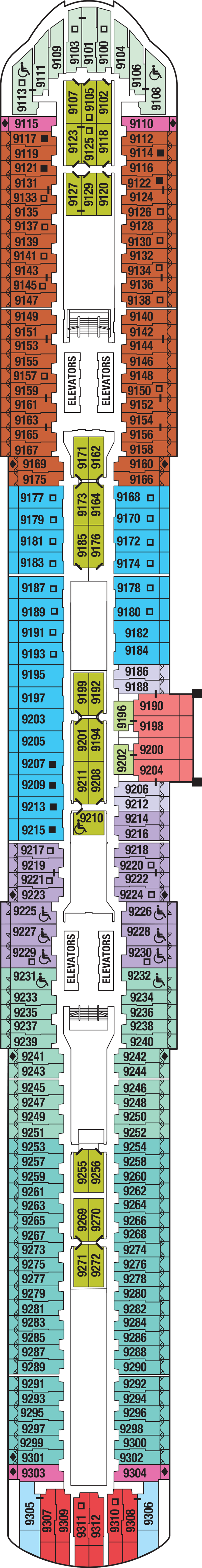 Deck 9 deck plan for Celebrity Edge
