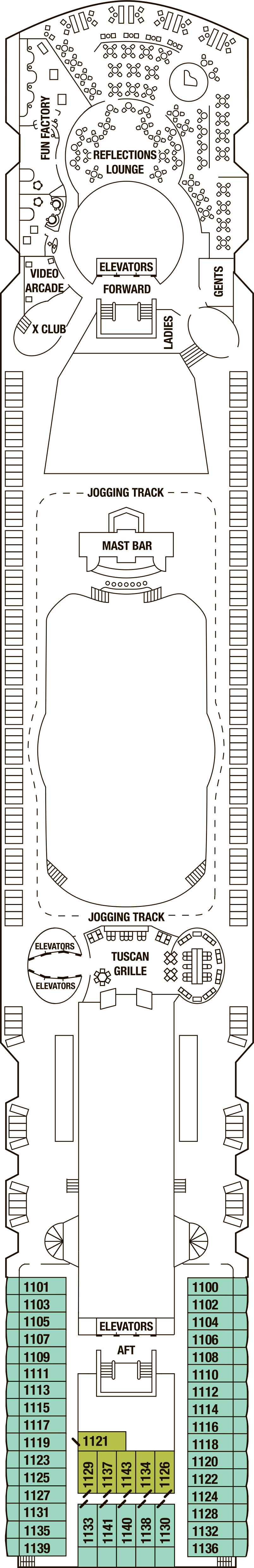 Deck 11 deck plan for Celebrity Constellation