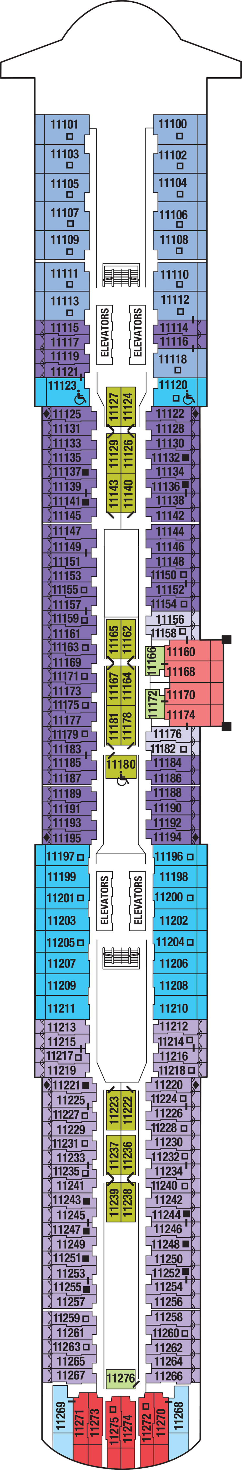 Deck 11 deck plan for Celebrity Apex