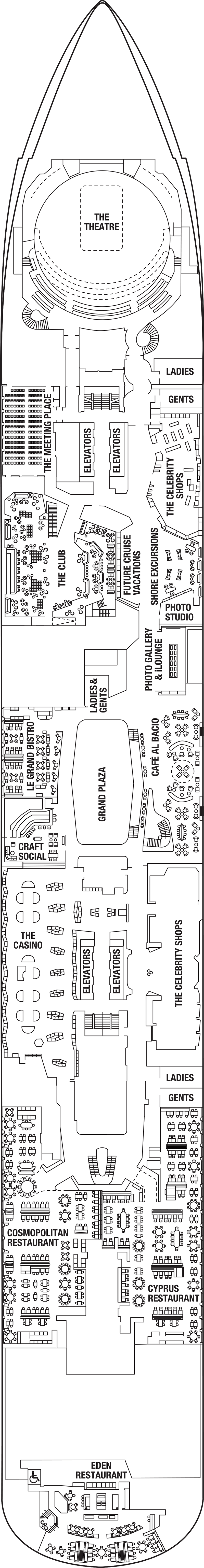 Deck 4 deck plan for Celebrity Apex