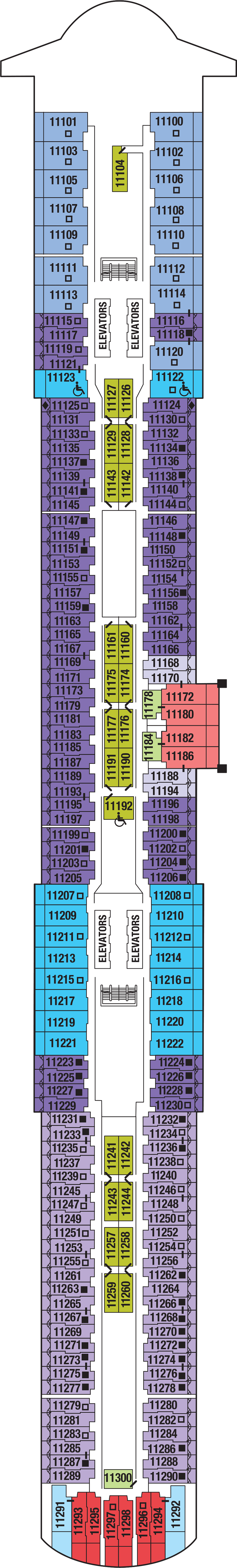 Deck 11 deck plan for Celebrity Beyond