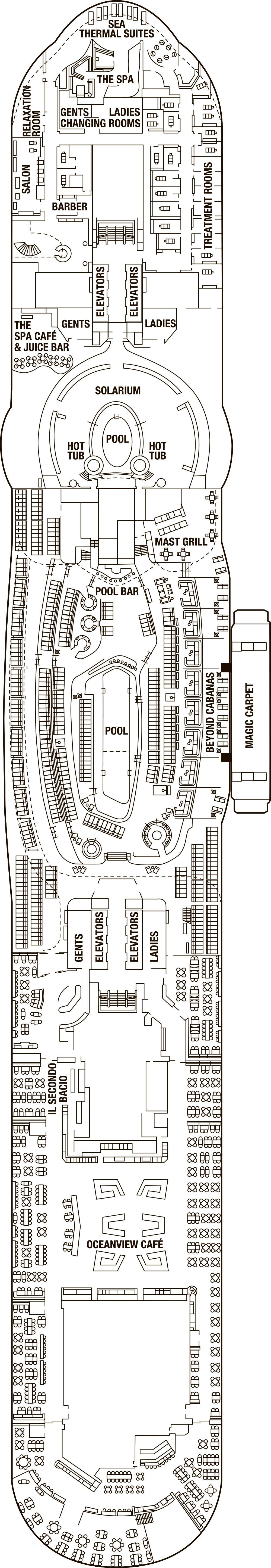 Deck 14 deck plan for Celebrity Beyond