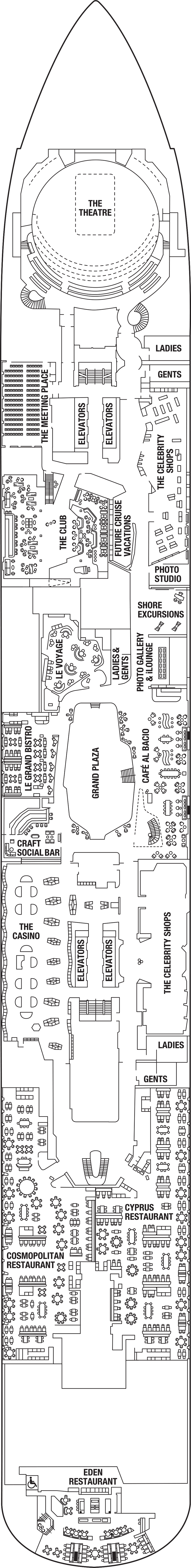 Deck 4 deck plan for Celebrity Beyond