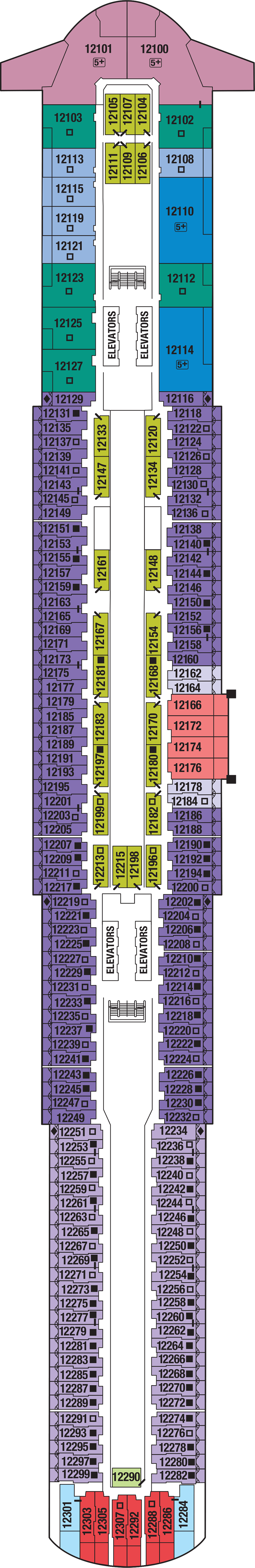 Deck 12 deck plan for Celebrity Ascent