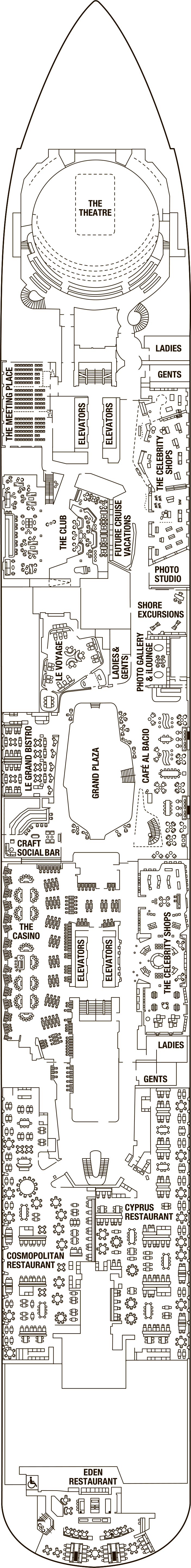Deck 4 deck plan for Celebrity Ascent